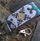 Mini Keychain | Mini Key Fob | Turquoise Keychain | Gift for Mom | Gift for Best Friend | Floral Keychain