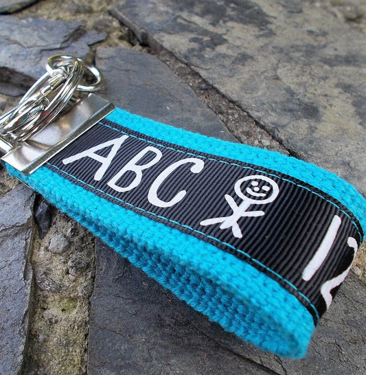 Mini Keyfob Teacher Keychain ABC Ribbon Ideal Teacher Appreciation Gift