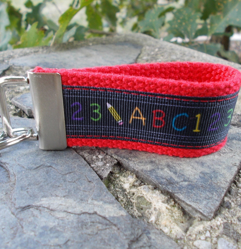 Mini Keyfob Teacher Keychain ABC Ribbon Ideal Teacher Appreciation Gift