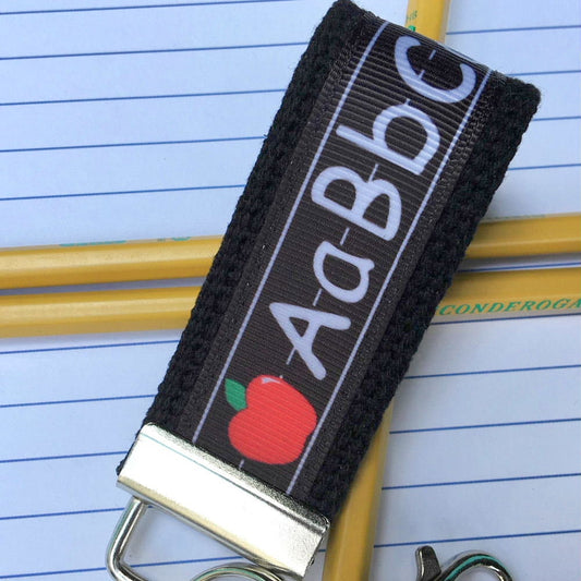 Mini Keyfob Teacher Keychain ABC Ribbon Ideal Teacher Appreciation Gift