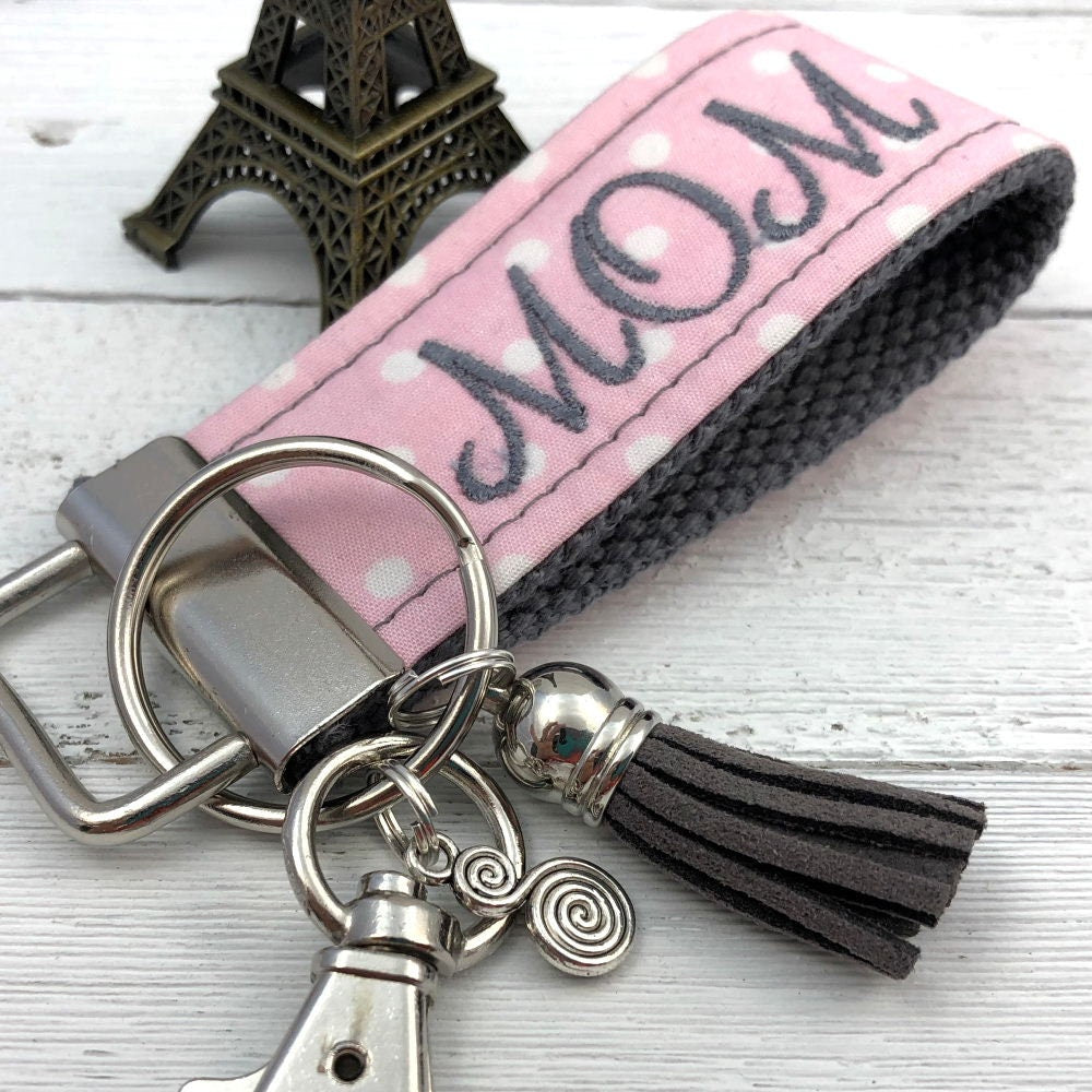 Mini Key FOB Keychain for Women Ideal as a Purse Keychain or Backpack Keychain, MOM gift
