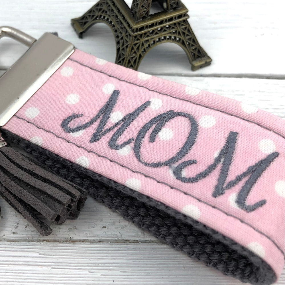 Mini Key FOB Keychain for Women Ideal as a Purse Keychain or Backpack Keychain, MOM gift