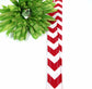 Chevron Lanyard Red and White