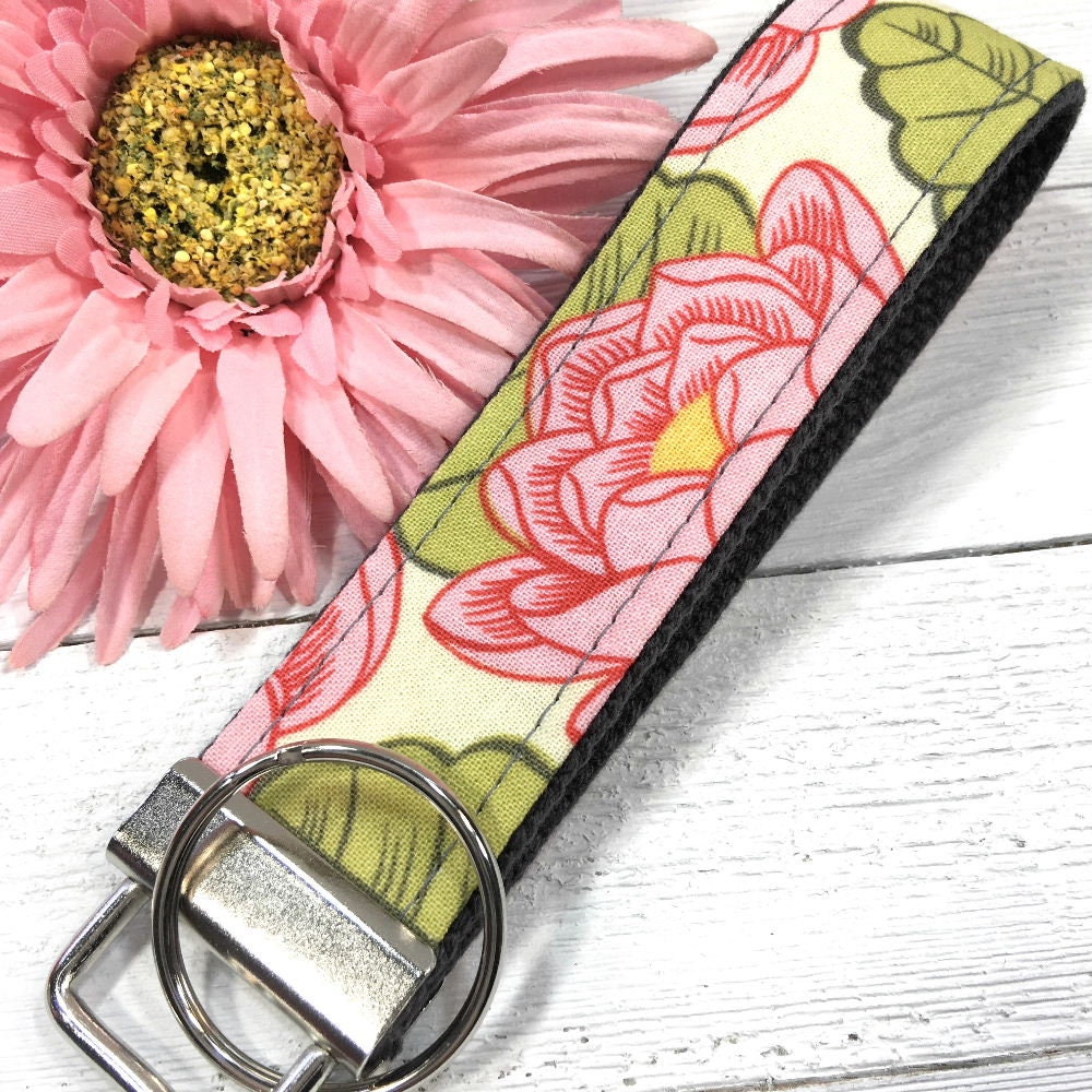 Handmade Keychain in Amy Butler Fabric, College Graduation Gift for her, End of Year Teacher gift