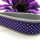 Sweet Purple Polka Dot Grosgrain Ribbon Keychain Wristlet, Teacher Appreciation Gift, Keychain for Women, Handmade Key Fob Wristlet