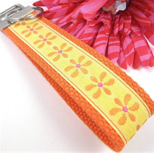 Handmade Jacquard Ribbon Keychain, College Graduation Gift for her, I Miss You Gift, Mom Gift from Son