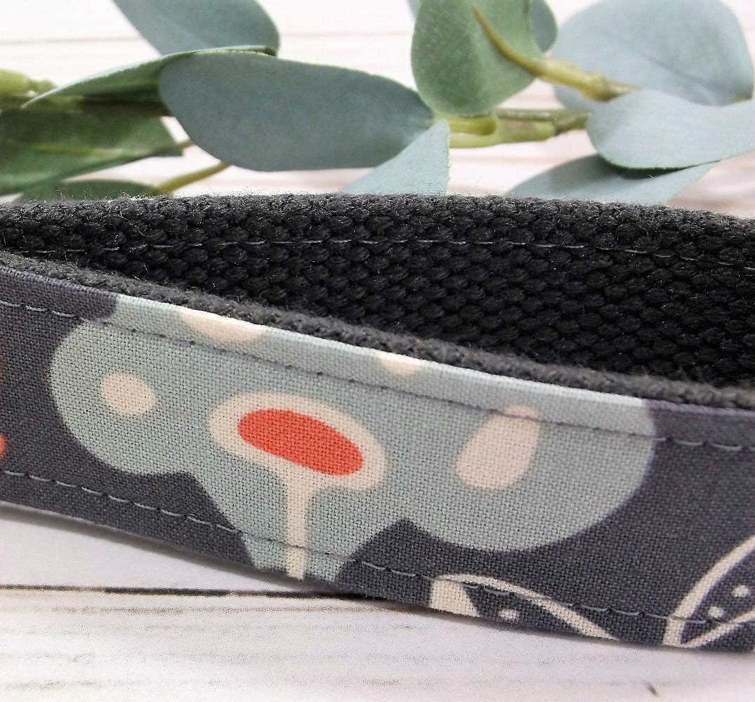 Boho Keychain Grey and Blue Gray Key Fob