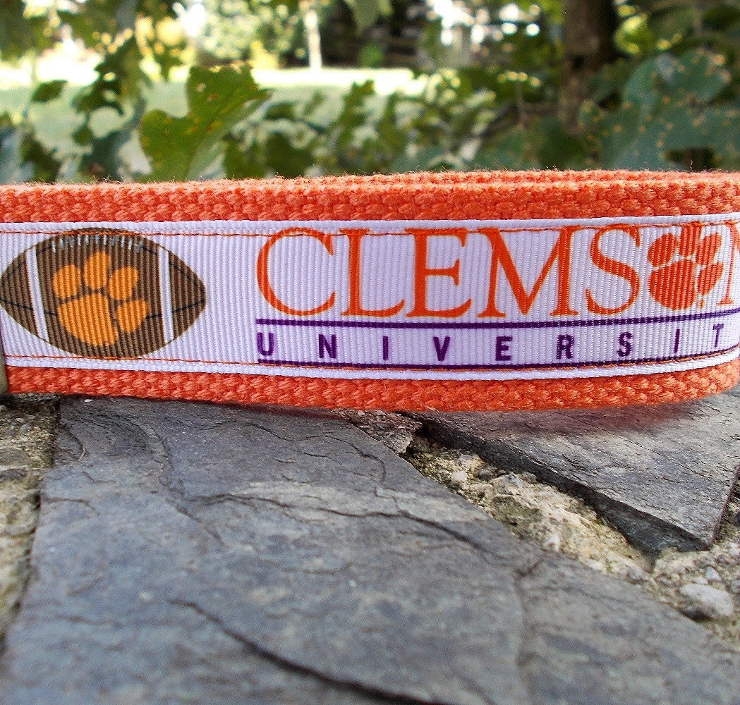 Clemson Keychain Wristlet Keychain Key Fob, Approved Crafter License Holder
