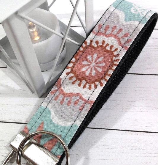 Handmade Floral Wristlet Keychain, College Graduation Gift for her, End of Year Teacher Gift, Good Luck Gifts