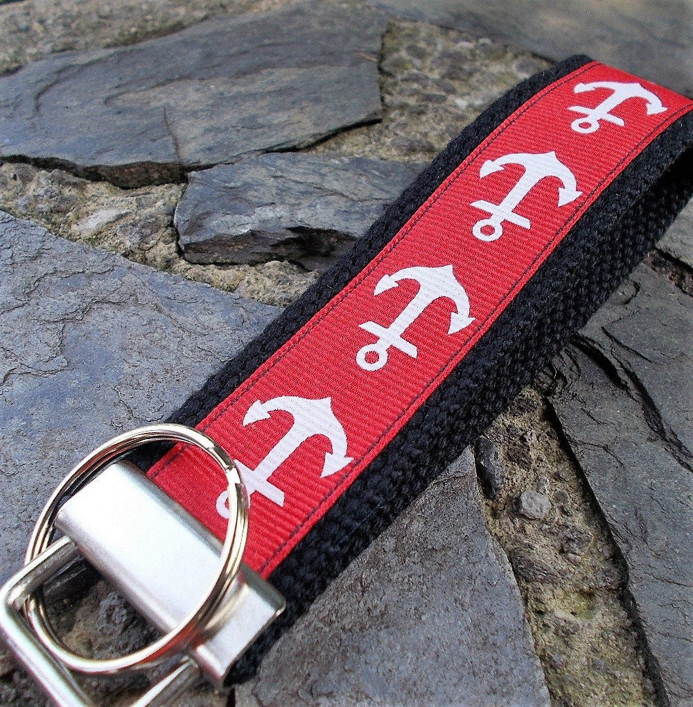 Red Anchor Keychain