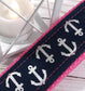 Navy and Silver Anchor Keychain