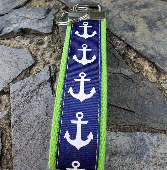Blue Anchor Keychain