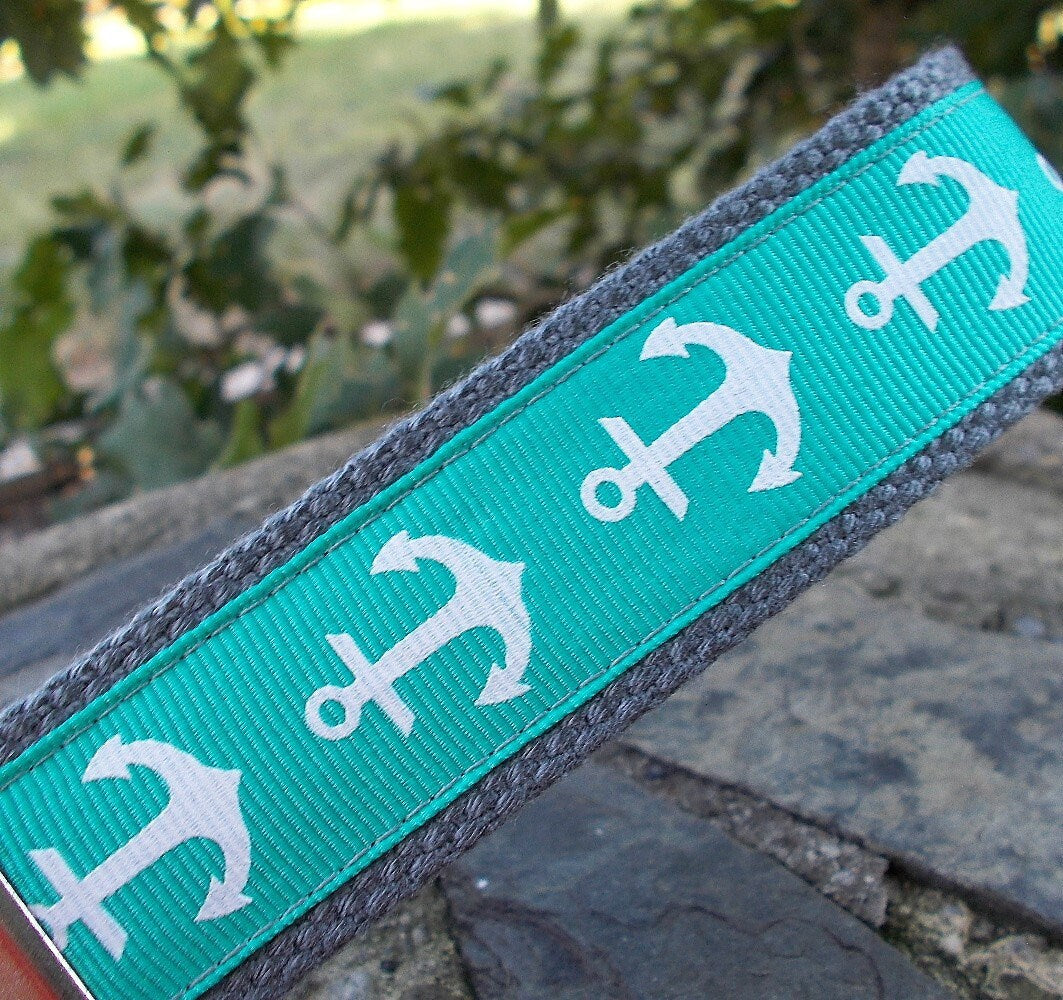 Turquoise Anchor Keychain