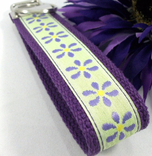 Handmade Jacquard Ribbon Keychain, College Graduation Gift for her, I Miss You Gift, Mom Gift from Son