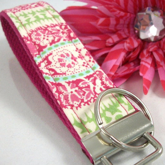 Amy Butler Key Fob Henna Paisley