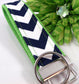 Chevron Key fob Navy and White