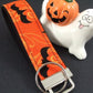 Halloween Bats Wrist Key Fob Black and Orange
