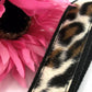 Handmade Ribbon Keychain in Faux Fur, College Graduation Gift for her, I Miss You Gift, Cheetah Keychain