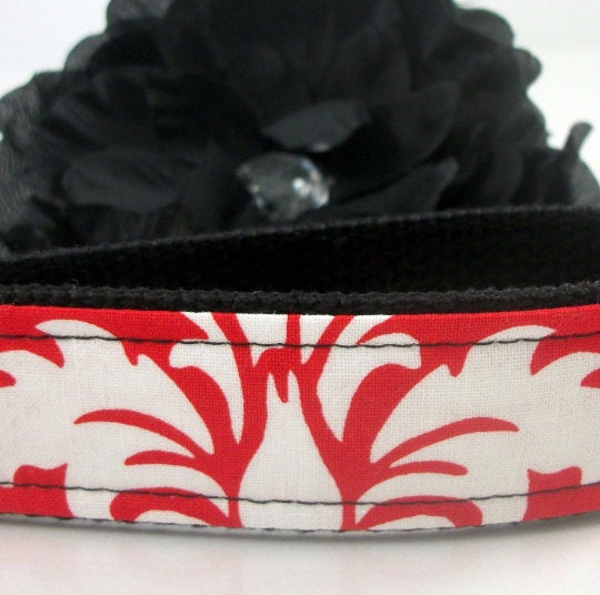 Fabric Key Fob Damask Pattern