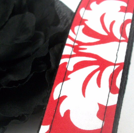 Fabric Key Fob Damask Pattern