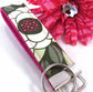 Wristlet Key Fob Floral Magenta Joel Dewberry