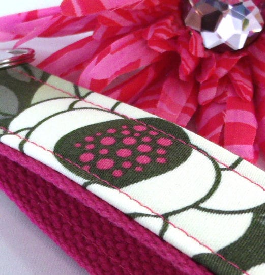 Wristlet Key Fob Floral Magenta Joel Dewberry