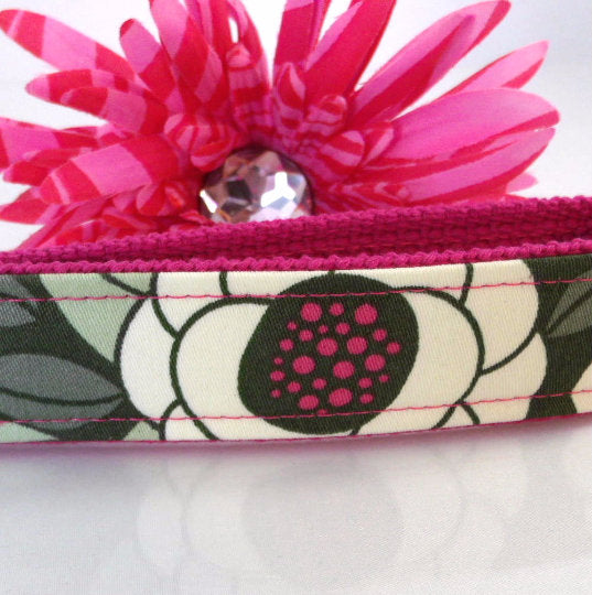 Wristlet Key Fob Floral Magenta Joel Dewberry