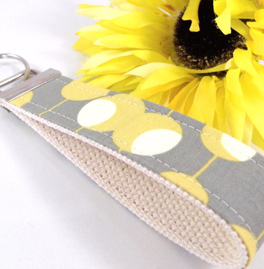 Amy Butler Martini Key Fob Gray Grey