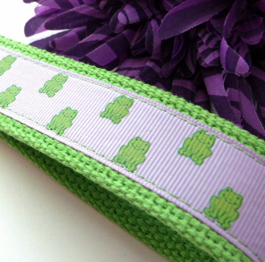 Lavender Frog Keychain Wristlet