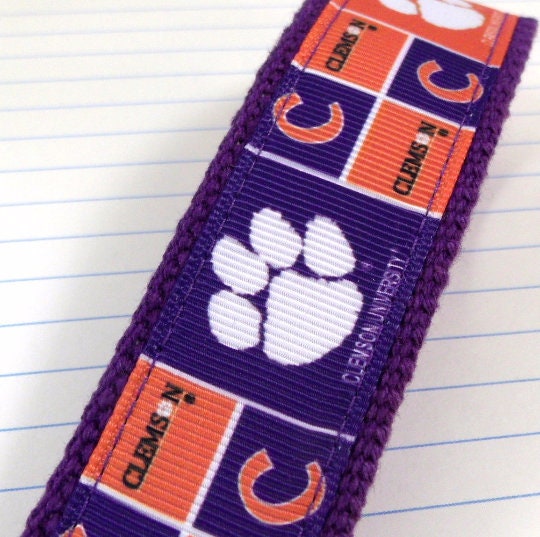 Clemson Wristlet Keychain, Approved Crafter License Holder, Wrist Keychain for Her, Key fob Wristlet, Keychain Wristlet, Clemson Tigers