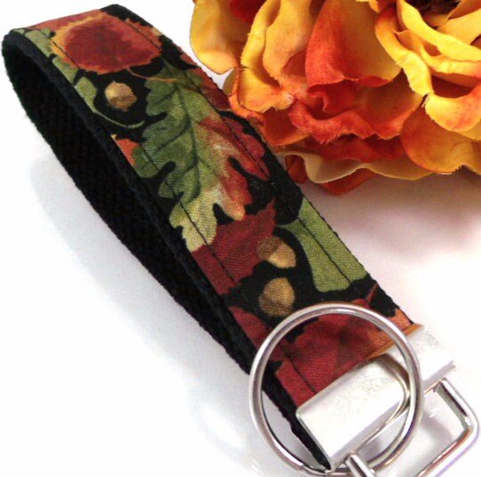 Handmade Fall Keychain Wristlet, Popular Right Now, Good Luck Gifts, Thank you gift for Friend, Coworker Leaving Gift