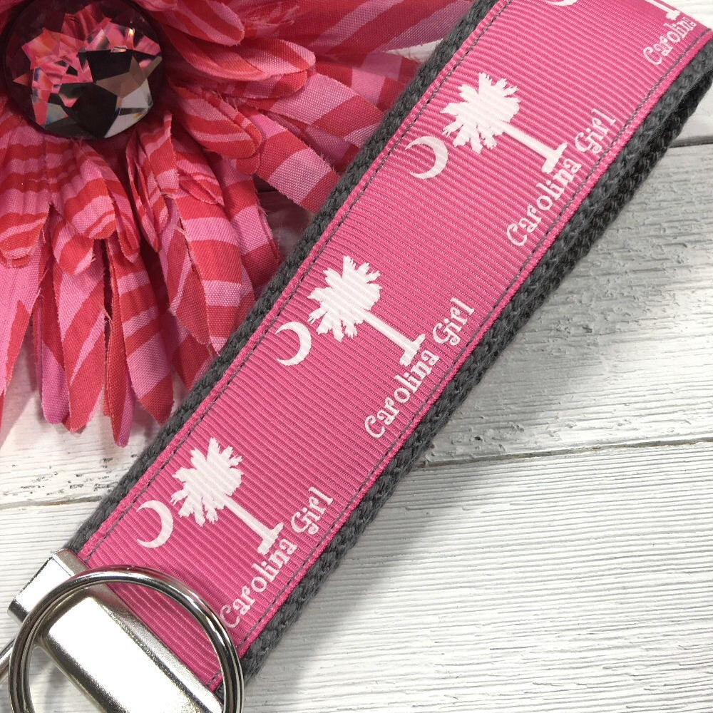 Carolina Girl Keychain Grosgrain Ribbon