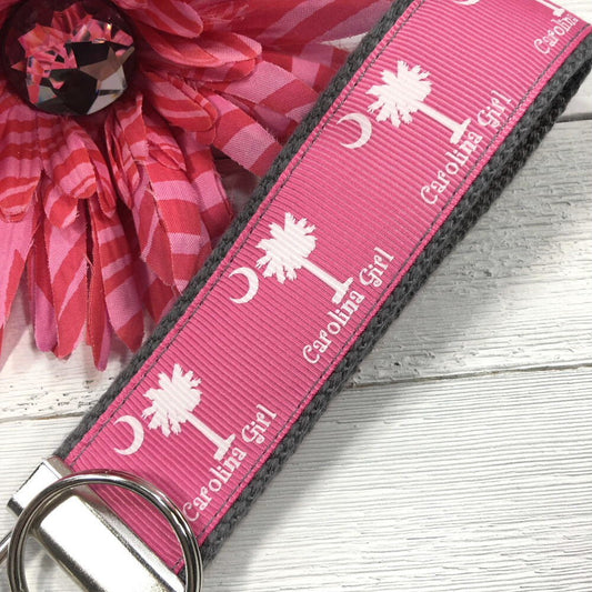 Carolina Girl Keychain Grosgrain Ribbon