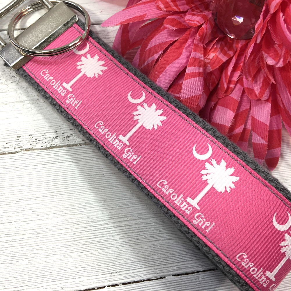 Carolina Girl Keychain Grosgrain Ribbon