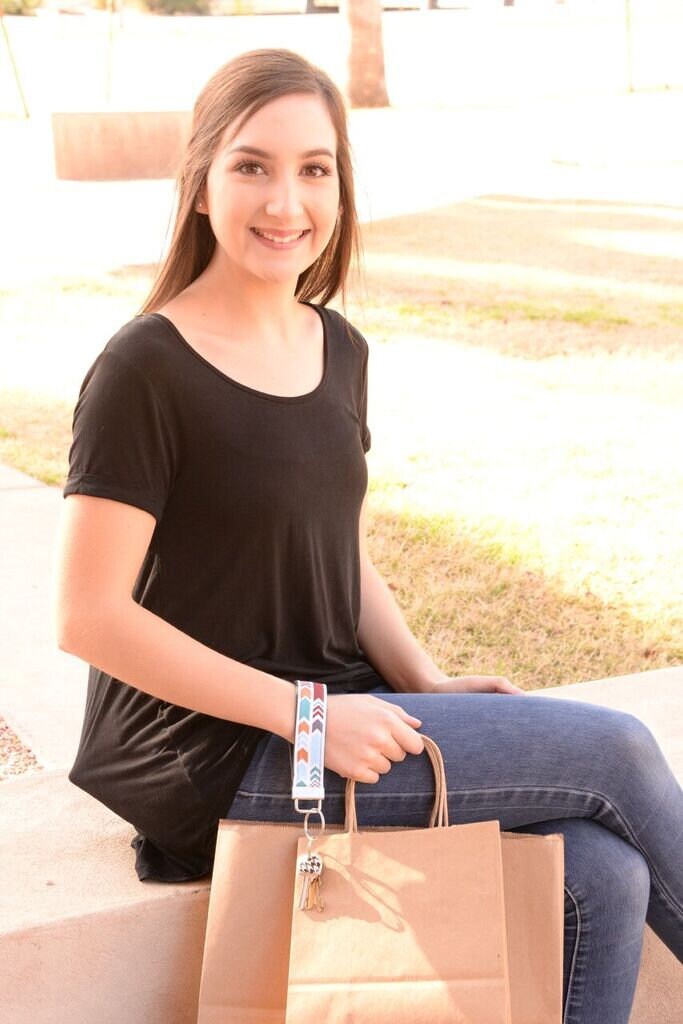 Handmade Fall Keychain Wristlet, Popular Right Now, Good Luck Gifts, Thank you gift for Friend, Coworker Leaving Gift