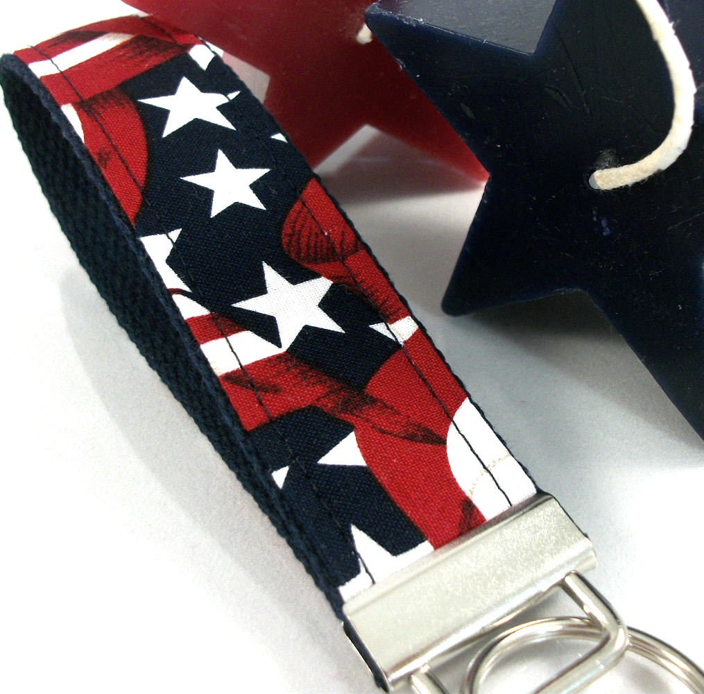 Patriotic Wristlet Keychain, Wrist Keychain for Her, Key fob Wristlet, Keychain Wristlet, Bracelet Keychain, Popular Right Now