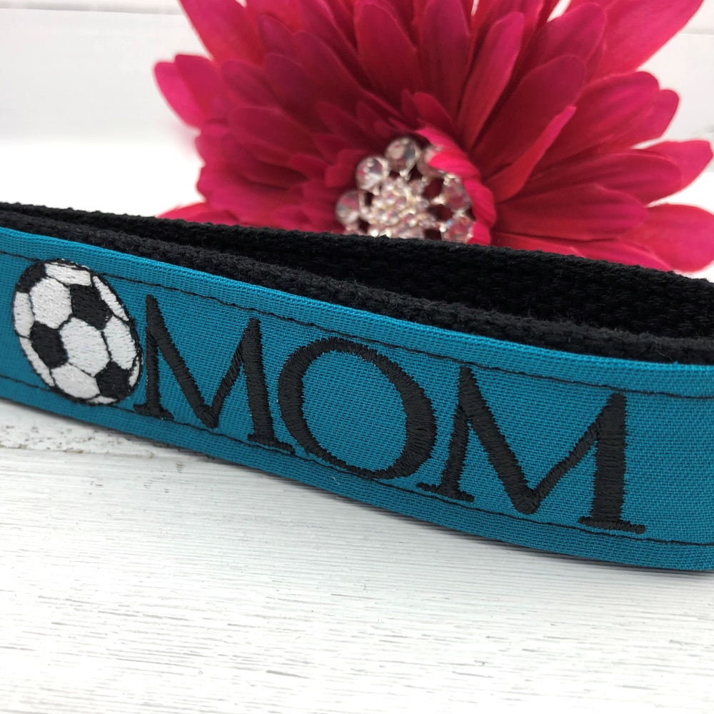 Handmade Soccer Mom Keychain Wristlet, Wrist Keychain for Her, Key fob Wristlet, Wristlet Keychain, Bracelet Keychain, Trending Now