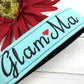 Glam Ma Embroidered Keychain Key Fob Tassel Charm