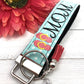 Flip Flop MOM Embroidered Keychain Key Fob Tassel Charm
