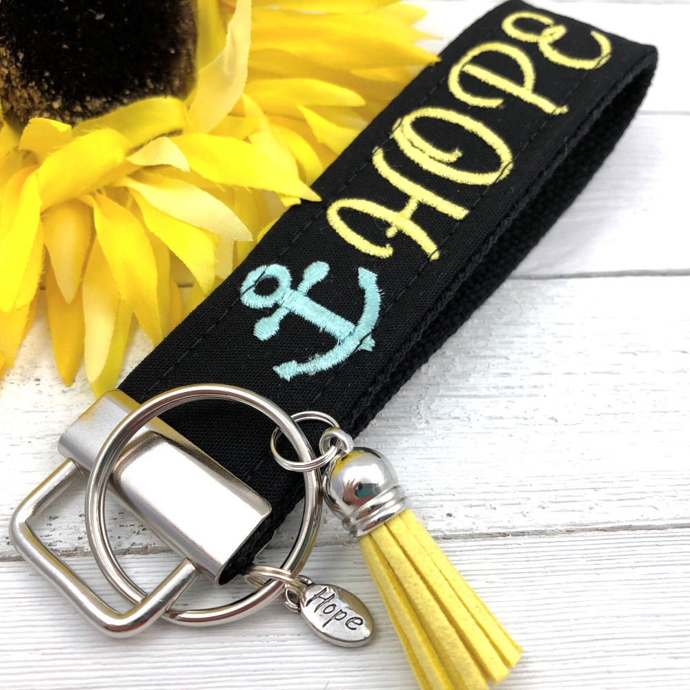 Handmade Motivational Keychain, Thinking of you gift, Encouragement gift, Care Package, Thoughtful Gifts, Popular Right Now, Hope, Anchor
