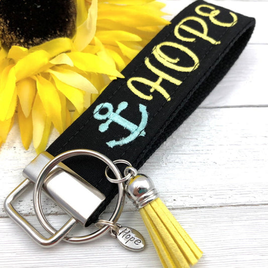 Handmade Motivational Keychain, Thinking of you gift, Encouragement gift, Care Package, Thoughtful Gifts, Popular Right Now, Hope, Anchor