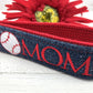 Baseball Mom Embroidered Keychain Key Fob Tassel and Charm too