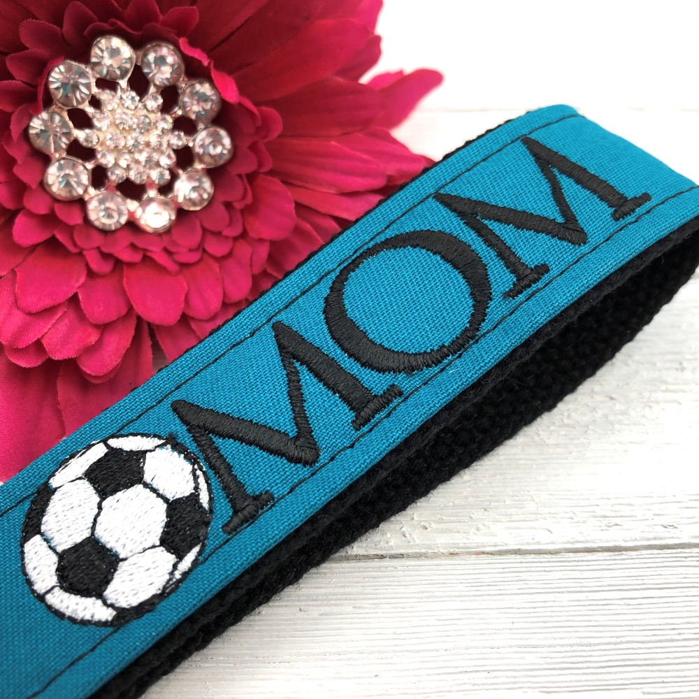 Handmade Soccer Mom Keychain Wristlet, Wrist Keychain for Her, Key fob Wristlet, Wristlet Keychain, Bracelet Keychain, Trending Now