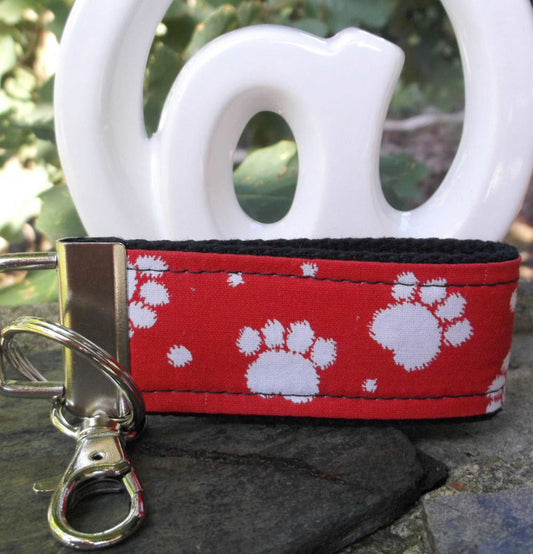 Mini Keyfob FOB Keychain for Women Ideal as a Purse Keychain or Backpack Keychain, Paws