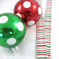 Christmas Lanyard with Candy Cane Red Green Stripes