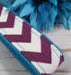 Purple Chevron Fabric Keychain Key fob Gift For Women