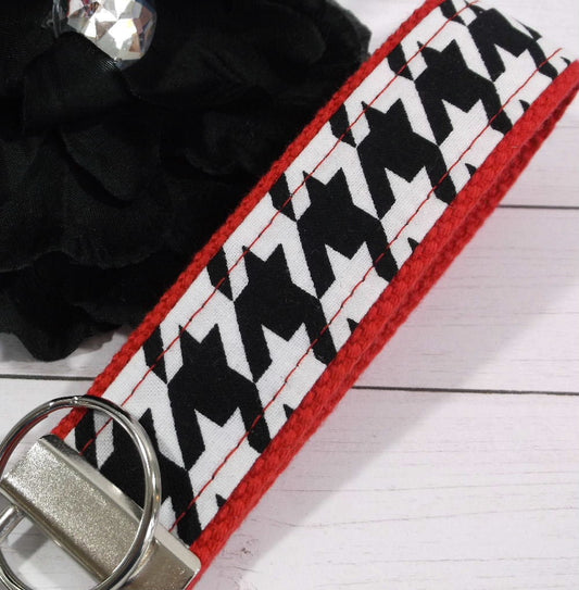 Herringbone Fabric Keychain Key fob Gift For Women