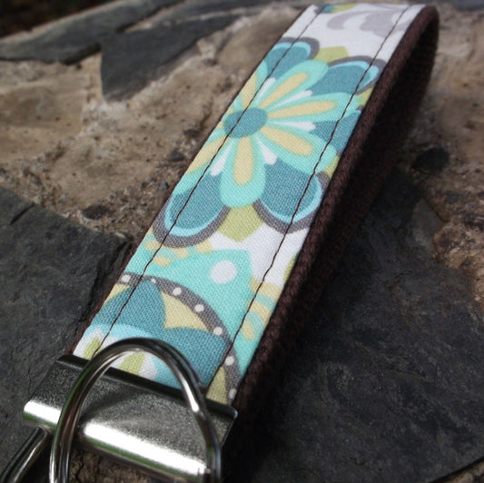 Handmade Floral Keychain Wristlet, College Graduation Gift for her, Thank you for Helping Me Grow, Expecting Mom Gift