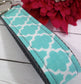 Quatrefoil fabric Wristlet Keychain, College Graduation Gift for her, Thank you gift for Friend