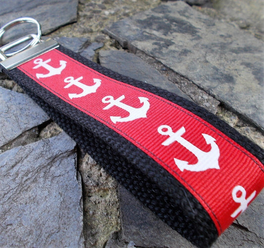 Red Anchor Keychain